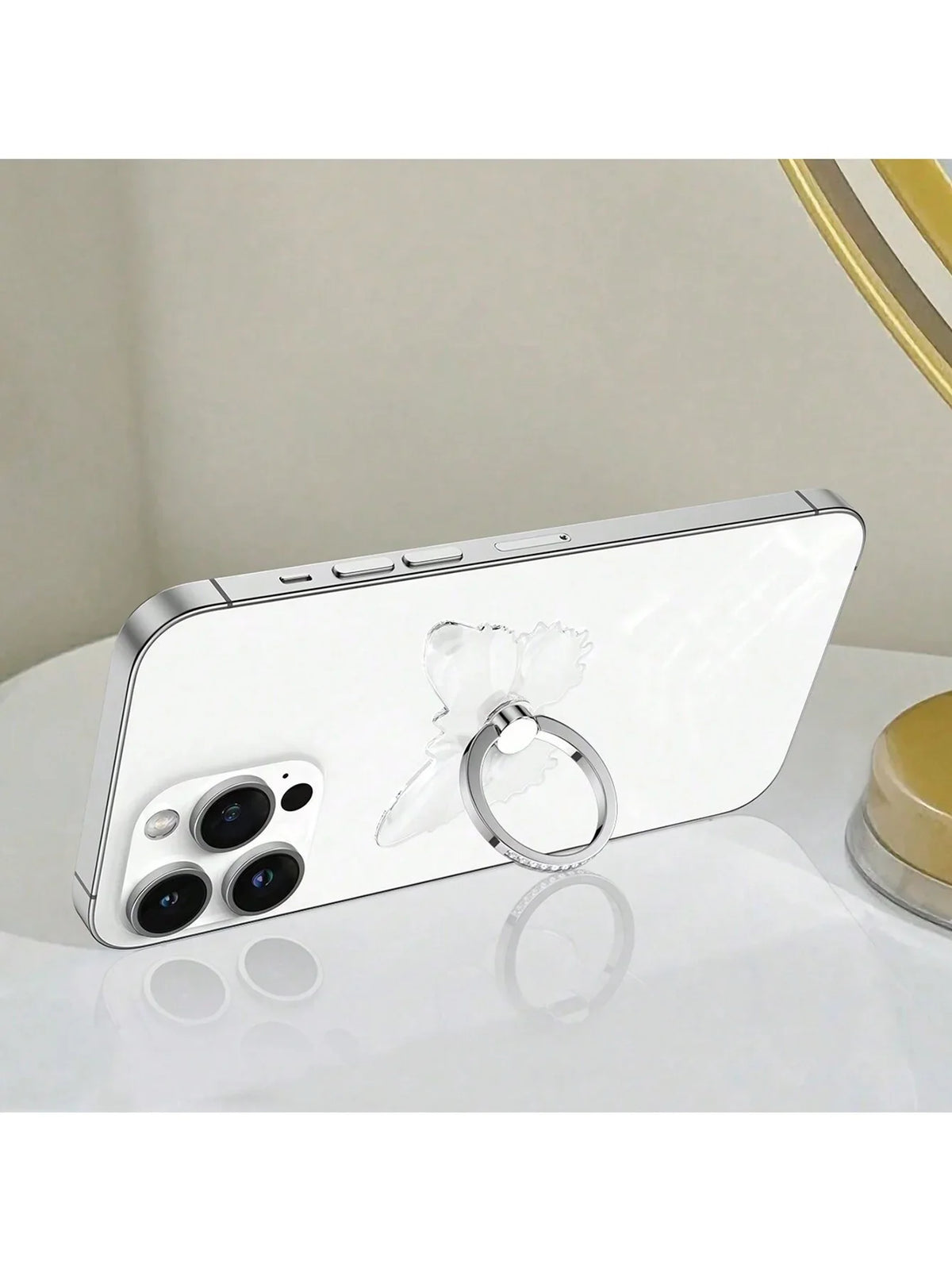 Butterfly Crystal Ring Phone Grip & 360° Stand Holder Phone Ring Grip Stand Qme