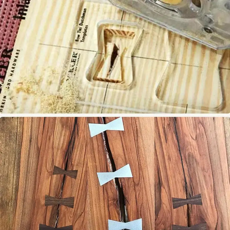 Bowtie Router Template Jig – 3x Acrylic Inlay Tool, Transparent Router Template Jig Qme