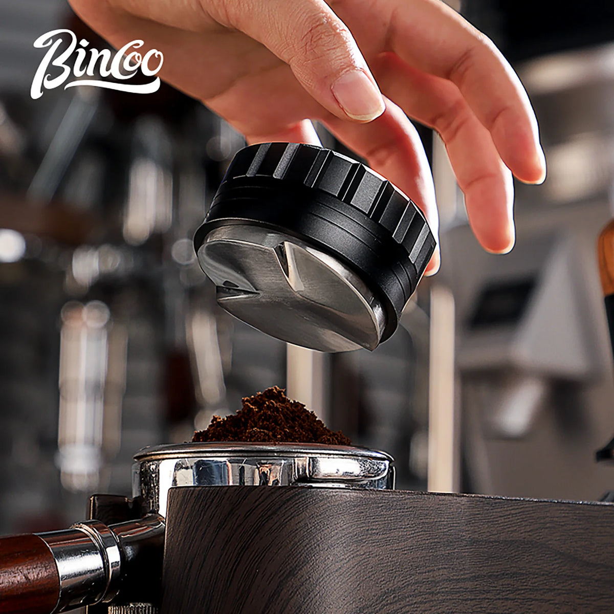 Bincoo 51/58mm Coffee Tamper & Distributor Kit – Stainless Steel Espresso Tamper Kit Qst