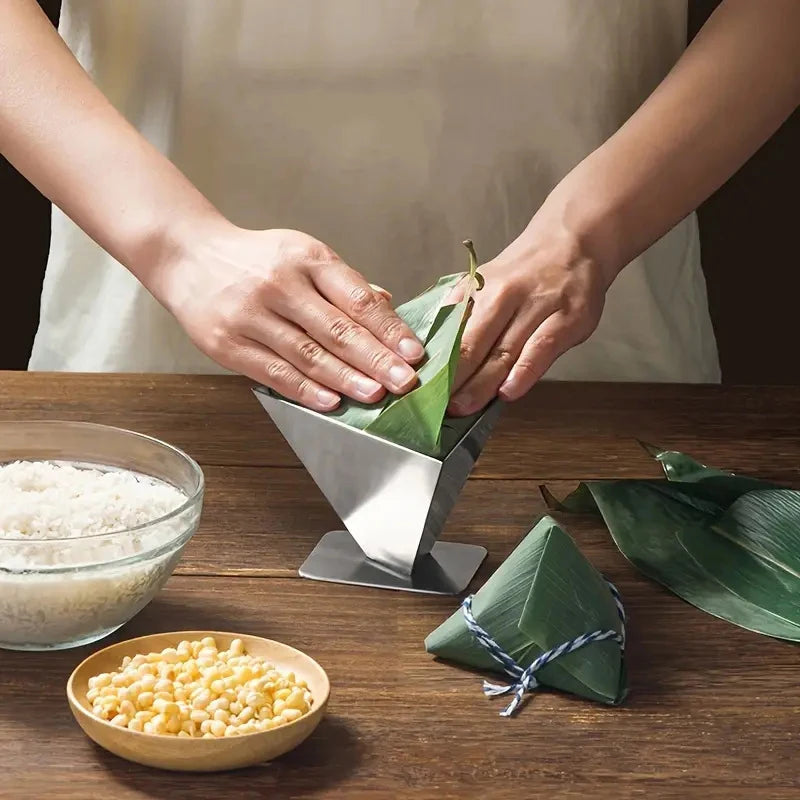 Stainless Steel Zongzi Mold – Triangle & Rectangle Rice Ball Baking Mold Qst