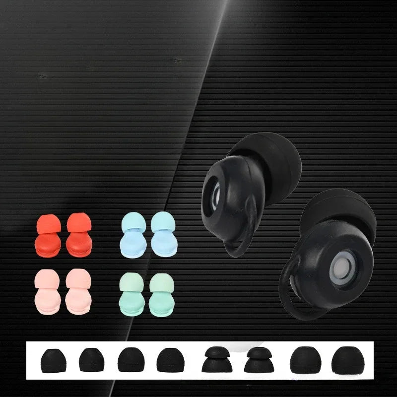 Soft Silicone Earplugs – Noise Blocking, Reusable & Portable Silicone Earplugs Qme