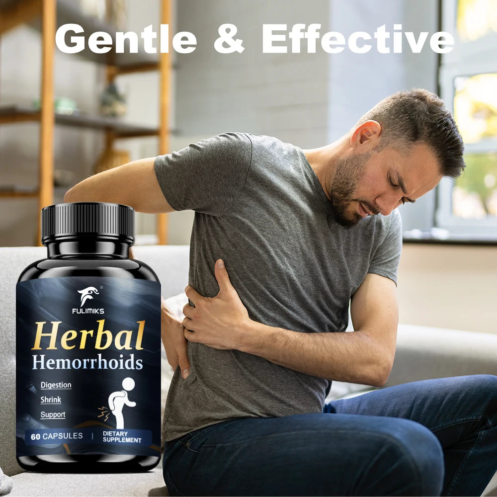 Hem Support Capsules – Ginger Root & Panax Ginseng, 120ct Herbal Supplement Qst