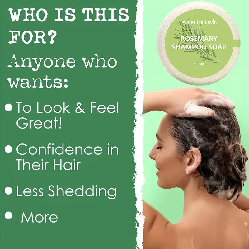 Rosemary Shampoo Bar – Moisturizing, Oil Control & Hair Growth Solid Shampoo Bar Qme
