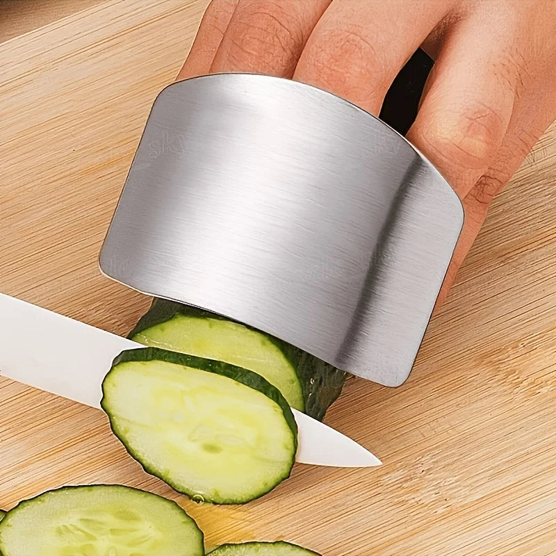 Stainless Steel Finger Guard – Reusable Kitchen Safety Tool Kitchen Finger Guard Qme
