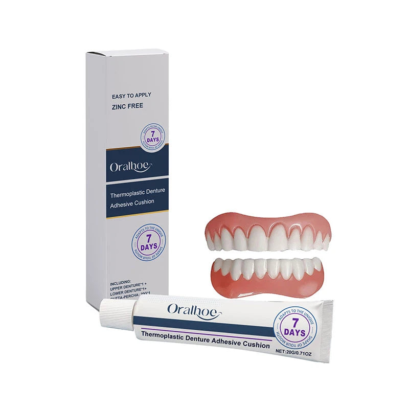 Silicone Denture Reliner Kit – Temporary Adhesive Brace Set Denture Reliner Kit Qst 20g Teething gum set