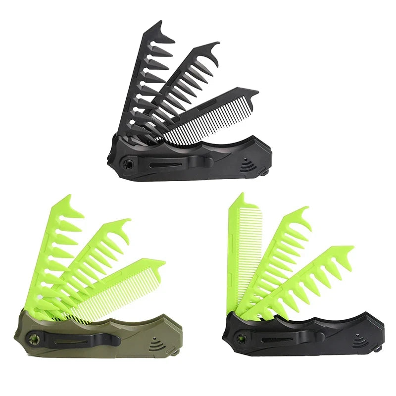 Pocket Folding Wide Tooth Comb – Beard & Hair Styling | Qme Folding Hair Comb Qme