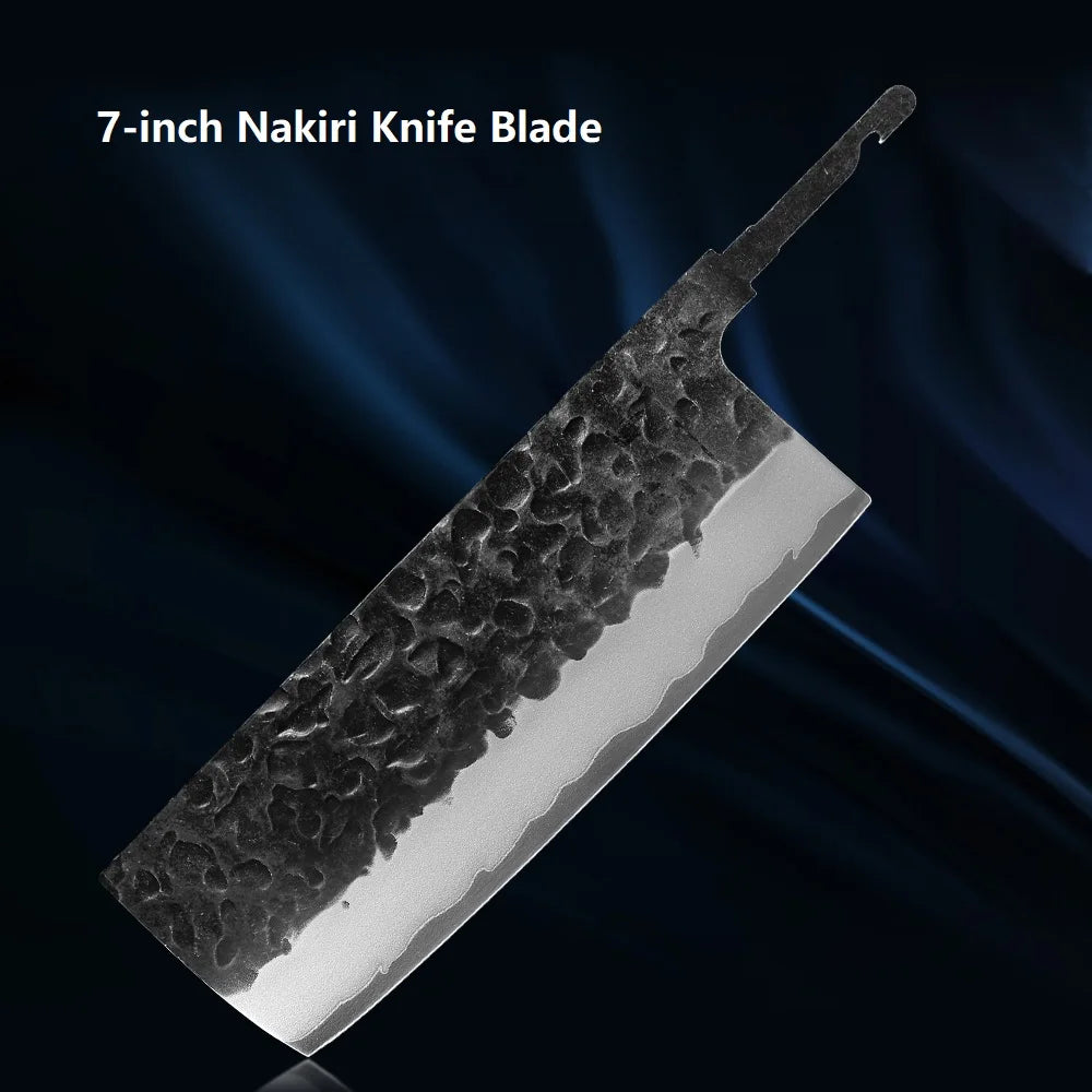 F.YOUNG DIY Knife Blank Blade – 3-Layer Steel, Full Tang, No Handle Knife Blank Blade Qst 7 inch Nakiri