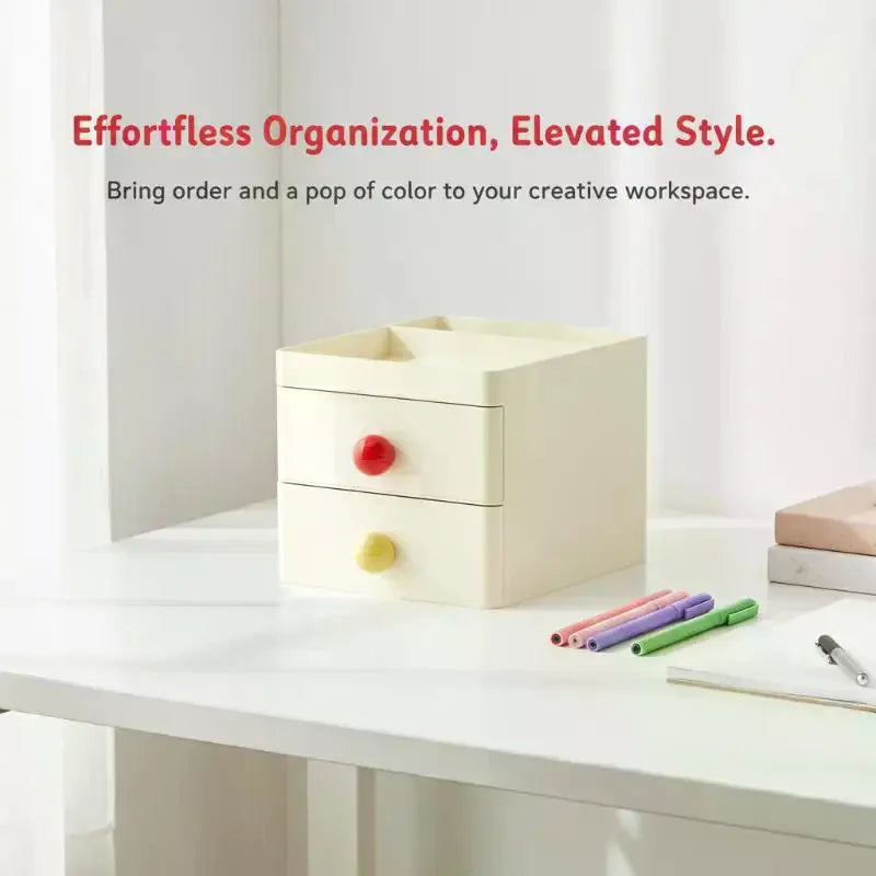 Desktop Drawer Storage Cabinet – Desk Organizer & Stationery Box Desktop Drawer Organizer Qme