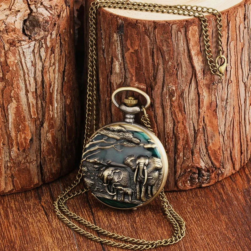 Bronze Pocket Watch Animal Series Blind Box | Qme Collectible Pocket Watch Qme