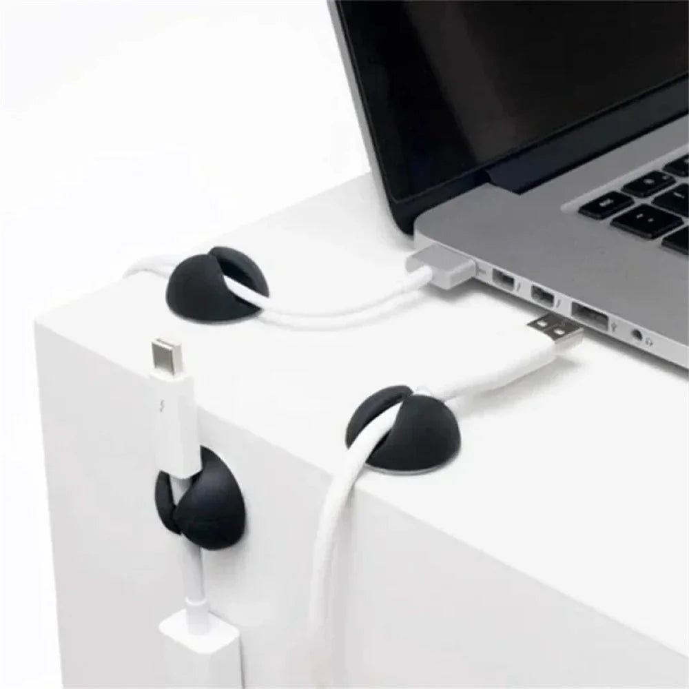 Silicone Cable Clips & Charger Holder Set – 20pcs Easy Install Cable Clip Organizer Qme
