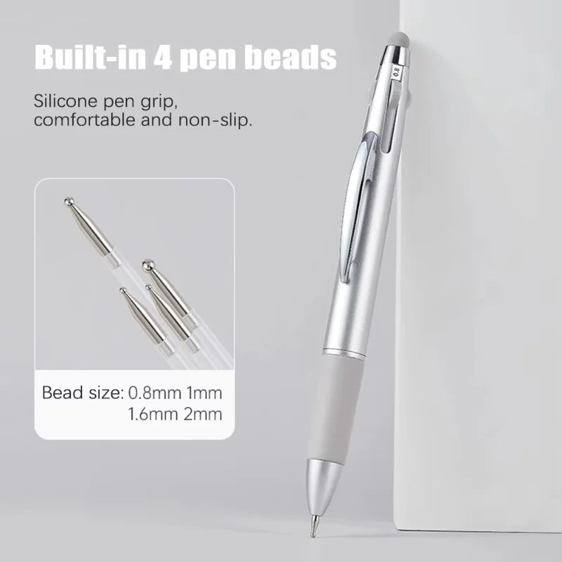 5-in-1 Nail Dotting Pen – Nail Art Manicure Kit Home & Salon Nail Art Dotting Tool Qst grey