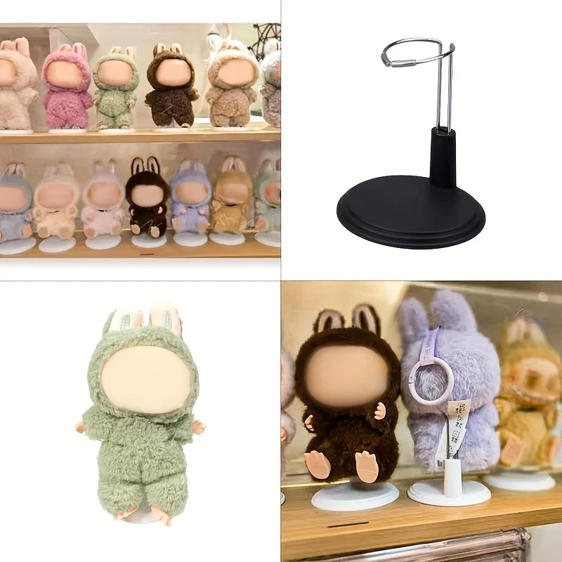 Adjustable Doll Display Stand for Labubu | Plastic Holder 3-Pack Doll Display Stand Qme