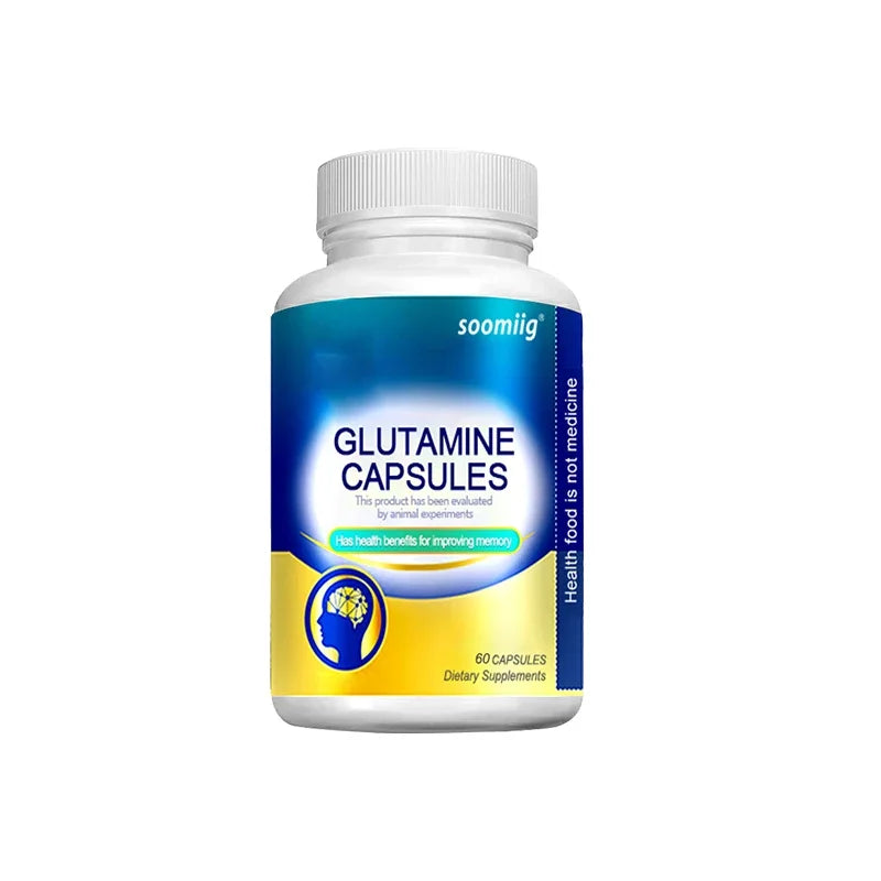 L-Glutamine 120 Capsules – Gut, Muscle & Immune Support Amino Acid Supplement Qst 60 count-1 bottle