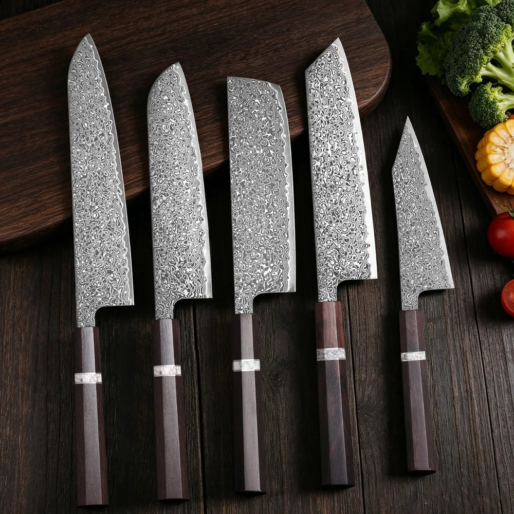 SHENGSHARP 67-Layer Damascus Steel Japanese Kitchen Knife Damascus Kitchen Knife Qst