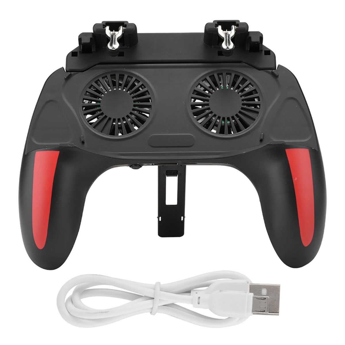 Smartphone Gamepad with Dual Cooling Fans & Built-In Battery Mobile Game Controller Qst 5000mAh
