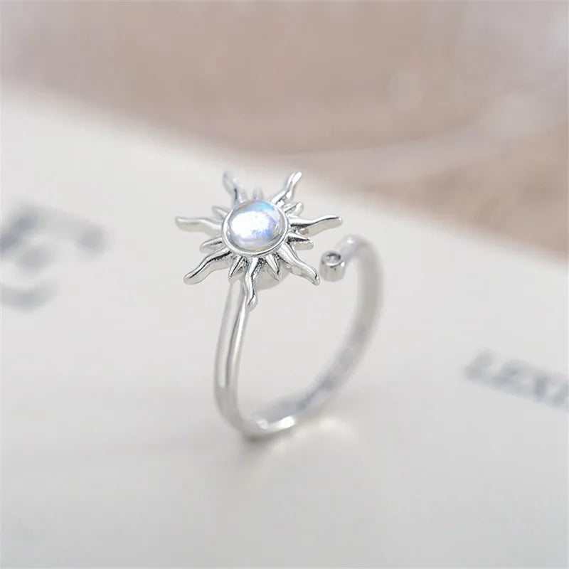 Women's Y2K Daisy Flower Bead Fidget Spinner Ring – 6 Colors Fidget Spinner Ring Qme