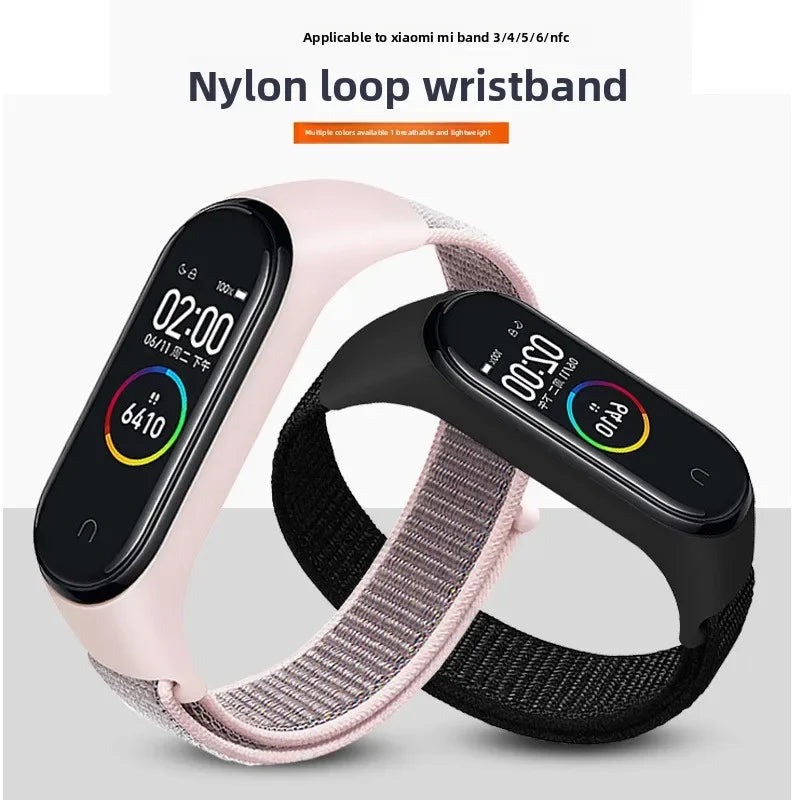 Nylon Loop Watch Strap for Xiaomi Mi Band – 30 Colors Watch Band Qme