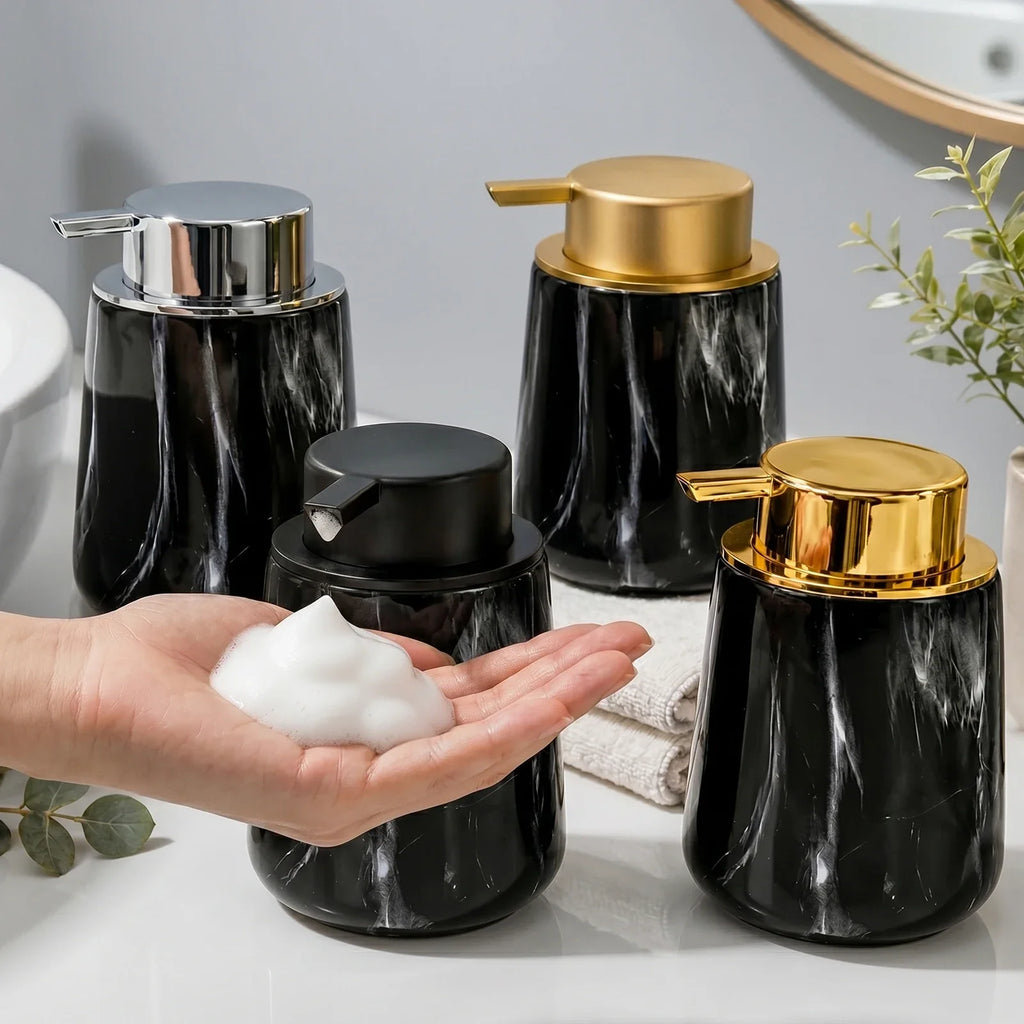 Marble Foaming Soap Dispenser – Refillable 250ml Pump Foaming Soap Dispenser Qme
