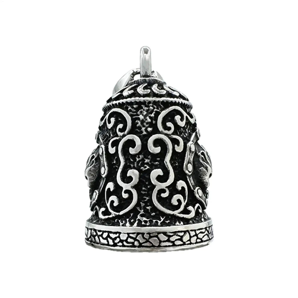 Skull Motorcycle Bell Key Chain – Weatherproof Alloy Ornament Motorcycle Bell Key Chain Qme