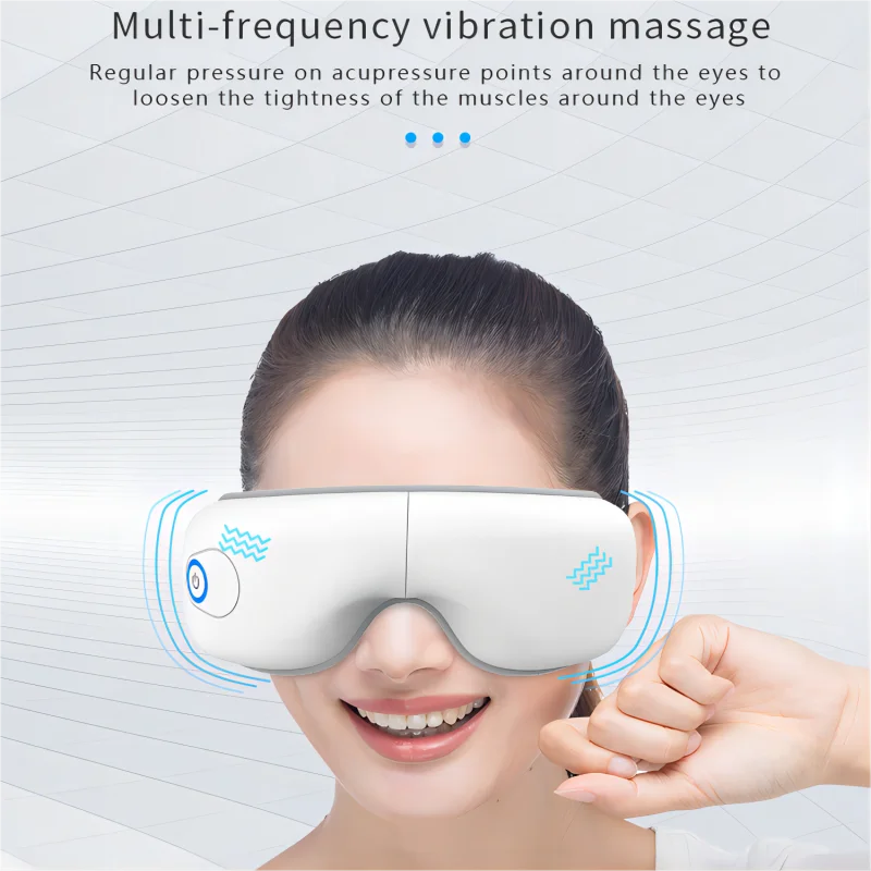 VIMYSHOW Folding Eye Massager – Bluetooth, Airbag Compression Eye Massager Qst