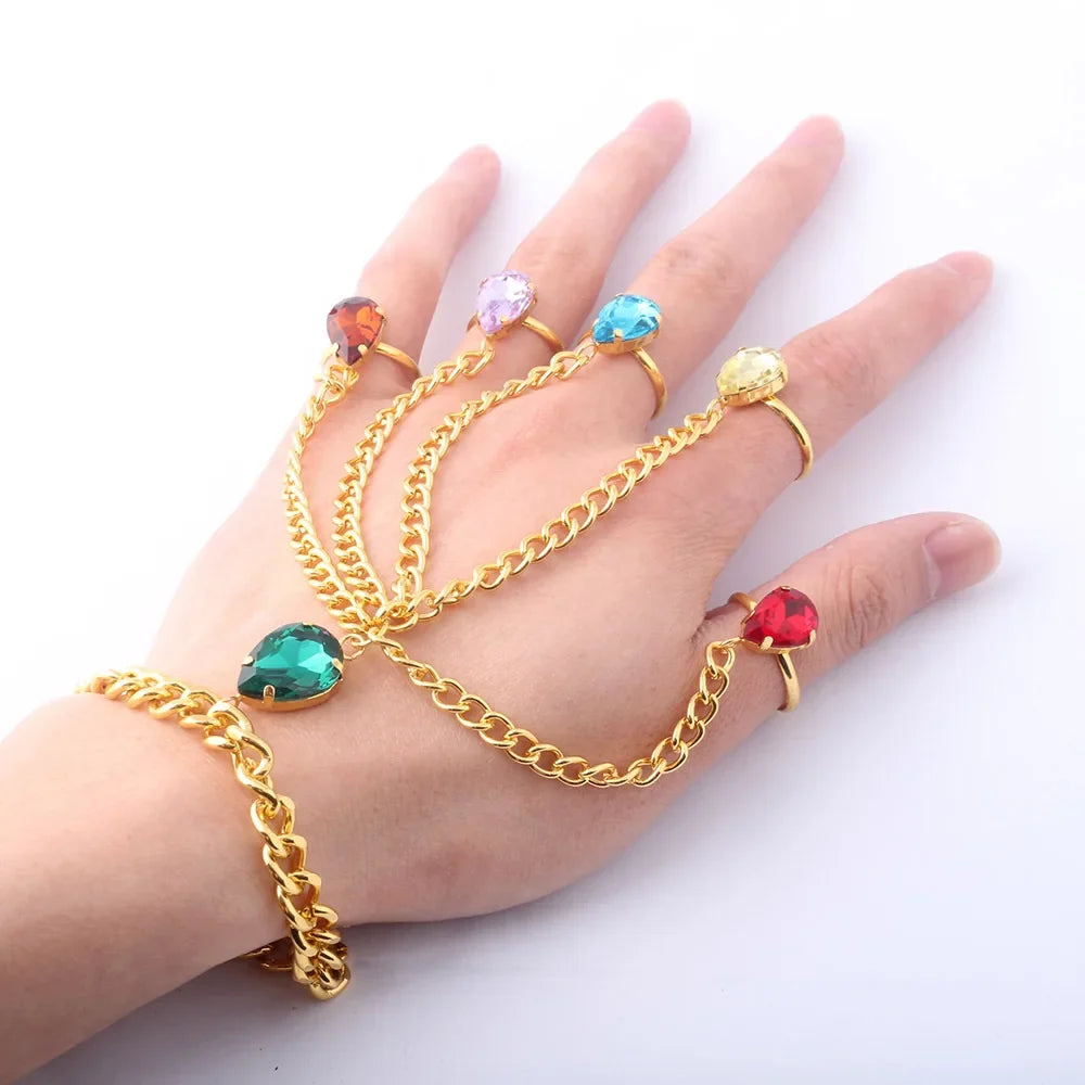 Infinity Gem Gauntlet Bracelet – Punk Gothic Anime Jewelry Gauntlet Bracelet Qme