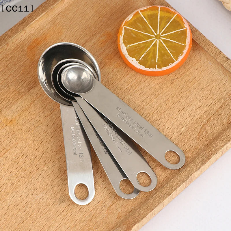 Stainless Steel Measuring Spoon with Scale Ruler & Egg Beater Measuring Spoon Tool Qme