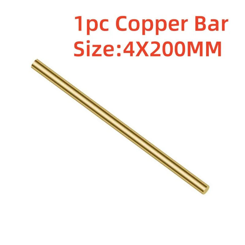 Solid Brass Rod – DIY Knife Rivet & Handle Pin Bar 3–8mm Brass Metal Rod Qst B-4X200mm