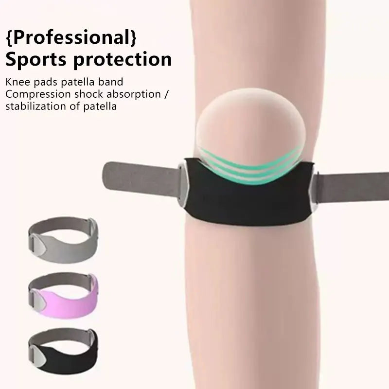 Adjustable Patella Knee Support Strap – Non-Slip Silicone Brace Knee Support Strap Qst