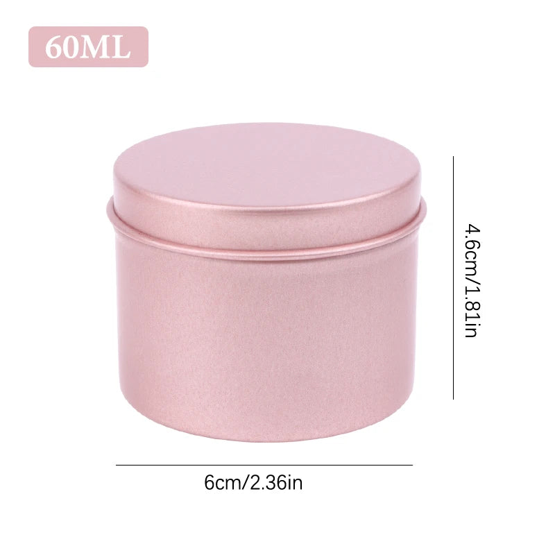 Refillable Tin Jars 5–180ml | Screw Lid Cream & Lip Balm Pots Cosmetic Tin Jars Qst 60ml 60