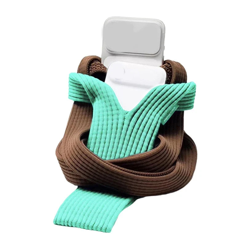 Knitted Woven Phone Pocket Mini Bag | 8 Colors – Stylish Pouch Knitted Phone Pouch Qme