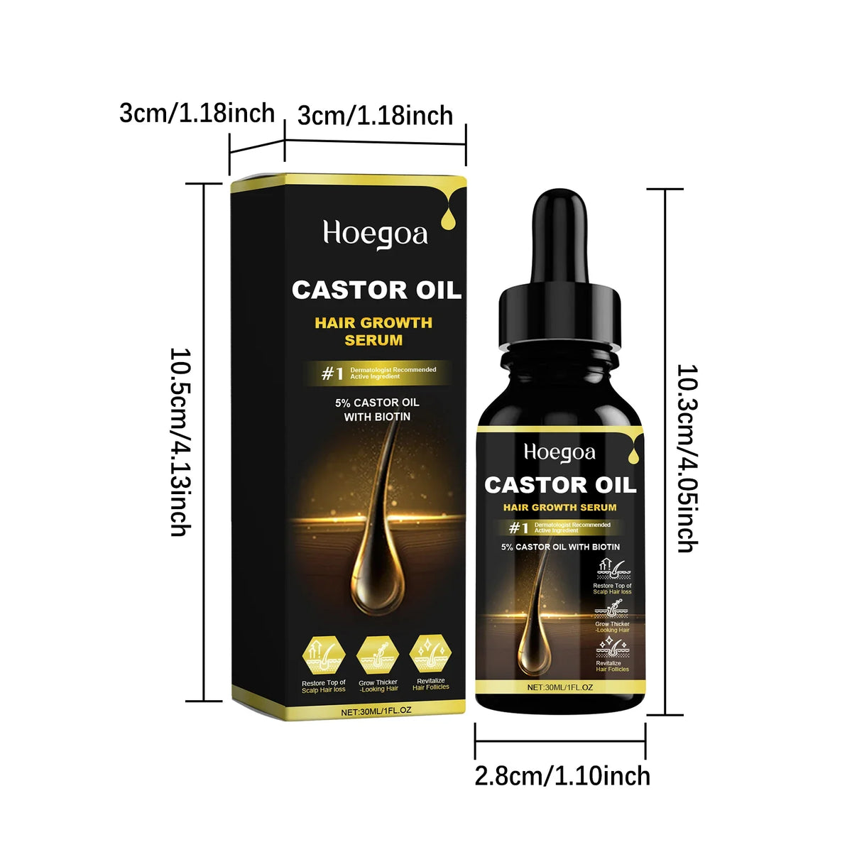 Castor Oil Hair Thickening & Scalp Nourishing Essential Oil Scalp Treatment Oil Qme