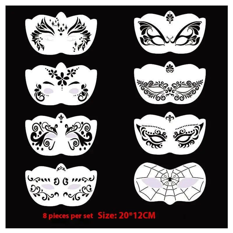 Reusable Face & Body Paint Stencils for Parties – Kids & Adults Face Paint Stencils Qst