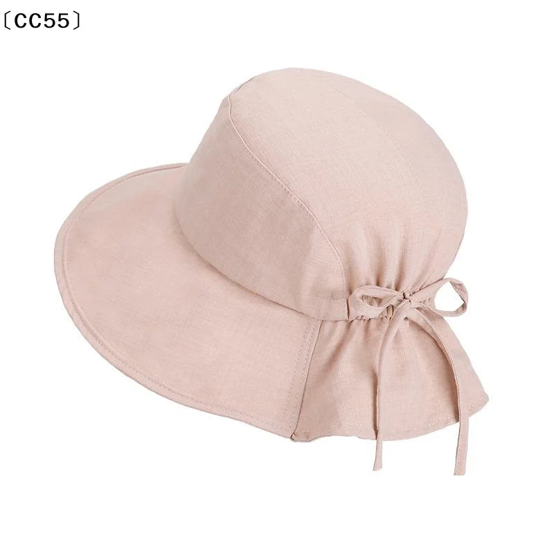 Women's Wide-Brim Foldable Sun Hat with Bow | Beach Travel Wide Brim Sun Hat Qst