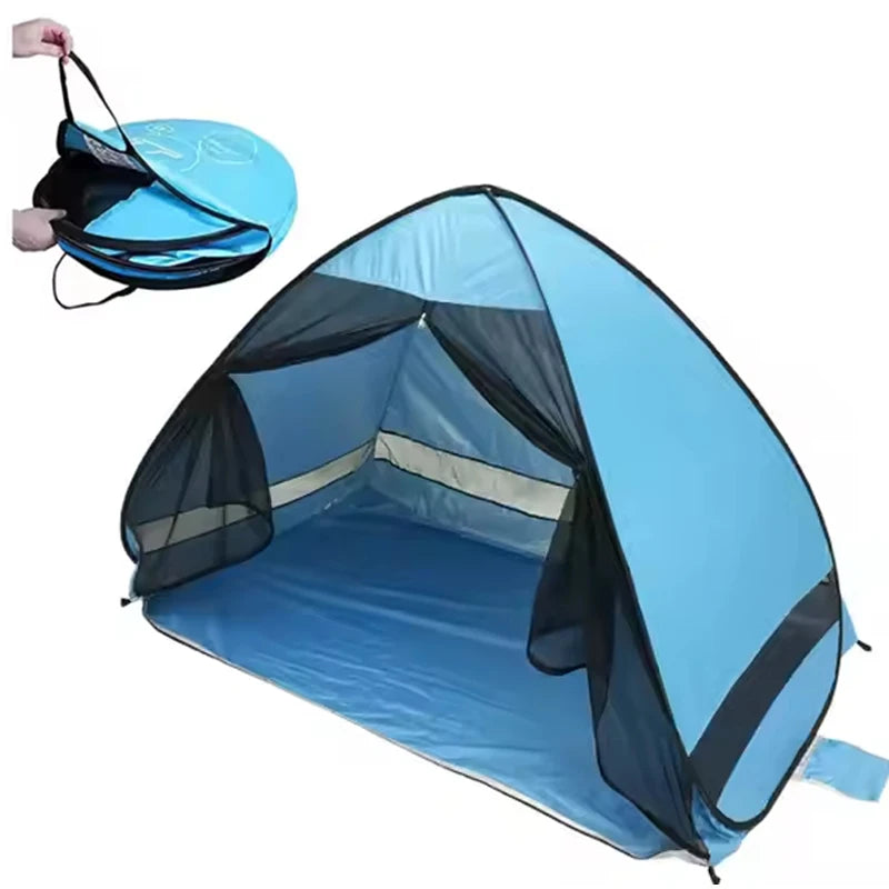 Auto Pop-Up Camping Tent – Mosquito Proof Beach & Hiking Pop-Up Camping Tent Qst