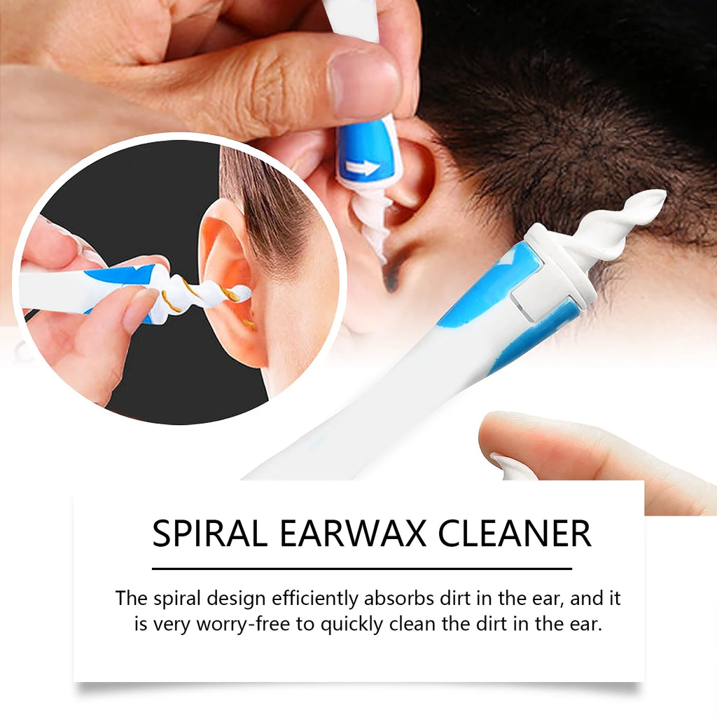 Soft Silicone Spiral Ear Cleaner – Portable Family Ear Tool Ear Care Tool Qst