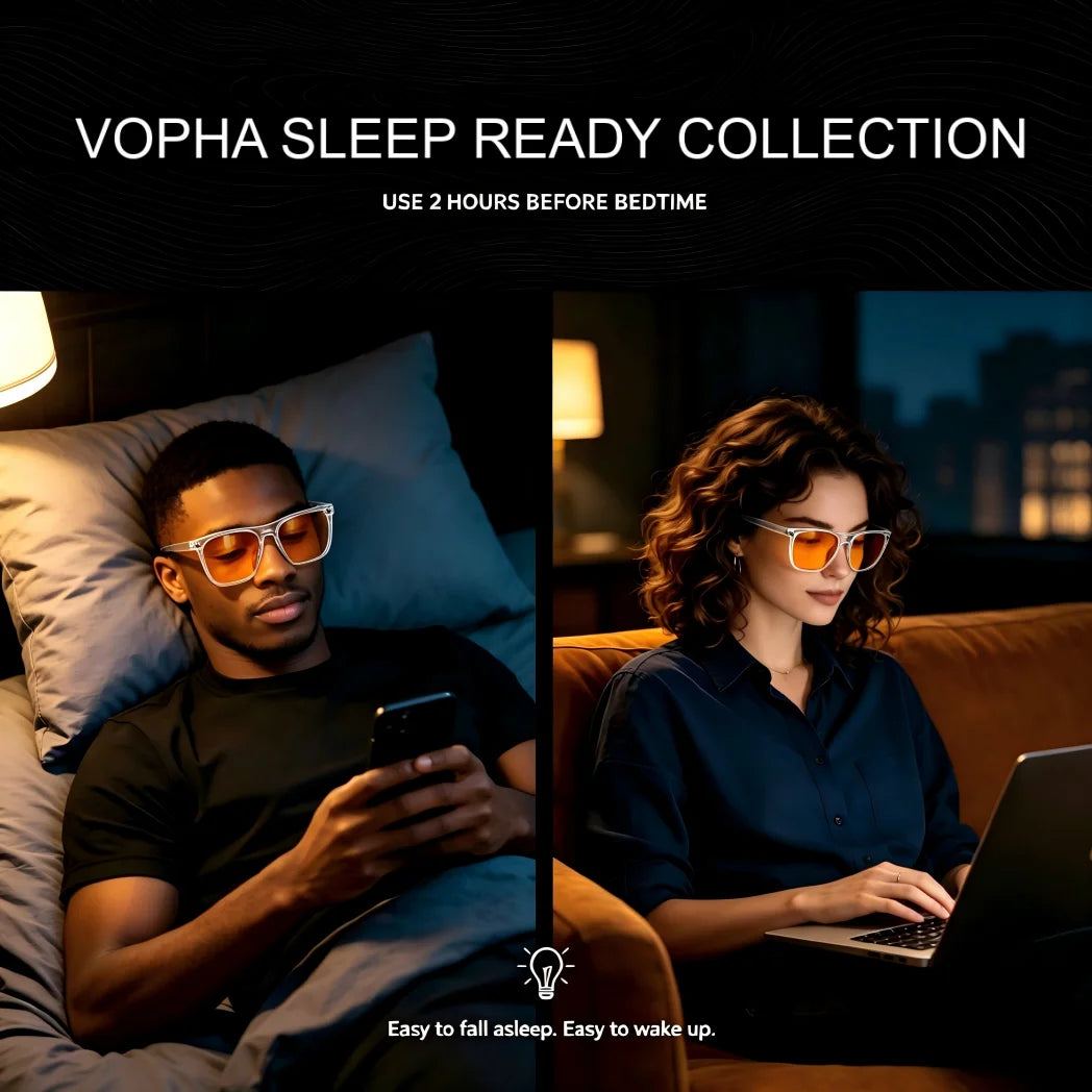 VOPHA S70 Blue Light Blocking Glasses – Amber Lenses Blue Light Glasses Qst
