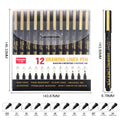 Manga Markers Needle Pen Set – Hook Line Sketch Art Pens Sketch Art Pens Qme 12 Pcs set