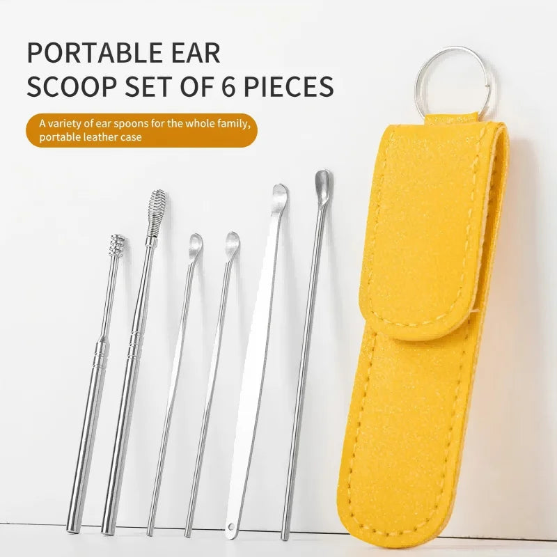 Stainless Steel Ear Cleaning Kit 6 & 10 Pc Set with Case Ear Cleaning Kit Qst