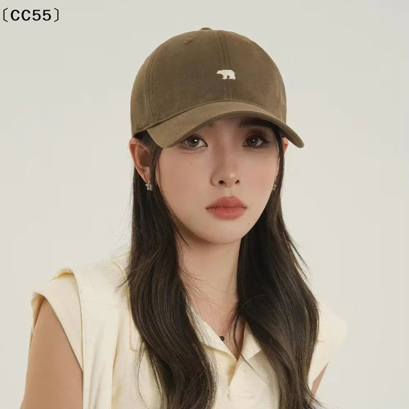 Unisex Bear Design Baseball Cap – Adjustable Curved Brim Hat Baseball Cap Qst