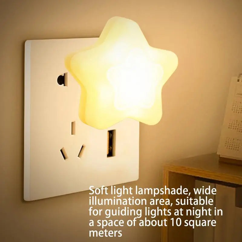 USB Star LED Night Light – 2 Colors, Bedroom & Nursery Decor LED Night Light Qst