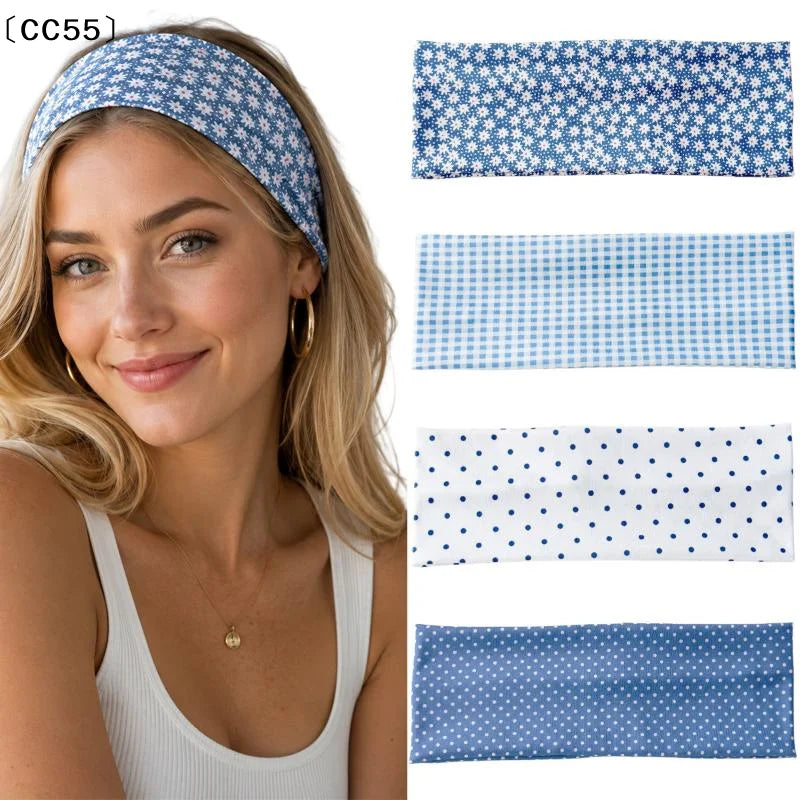 Boho Polka Dot Wide Stretch Headband – Women's Hair Accessory Wide Stretch Headband Qst