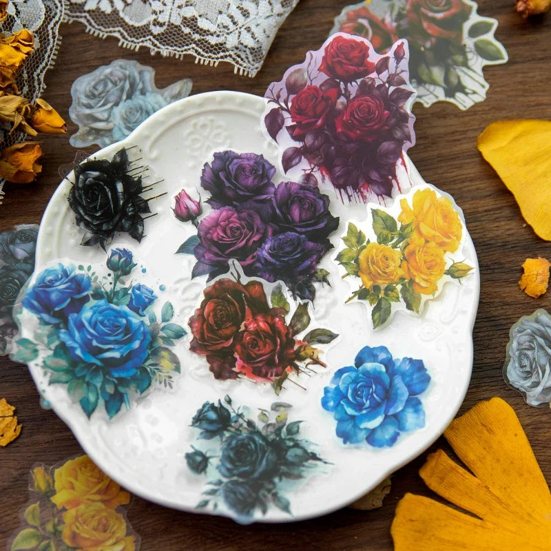 Large Rose Stickers for Scrapbooking, Journaling & DIY Crafts Decorative Craft Stickers Qme