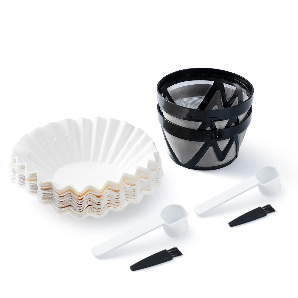 Reusable Basket Coffee Filter for Mr. Coffee 8–12 Cup, 2 Pack Coffee Filter Qst 2Basket100Paper