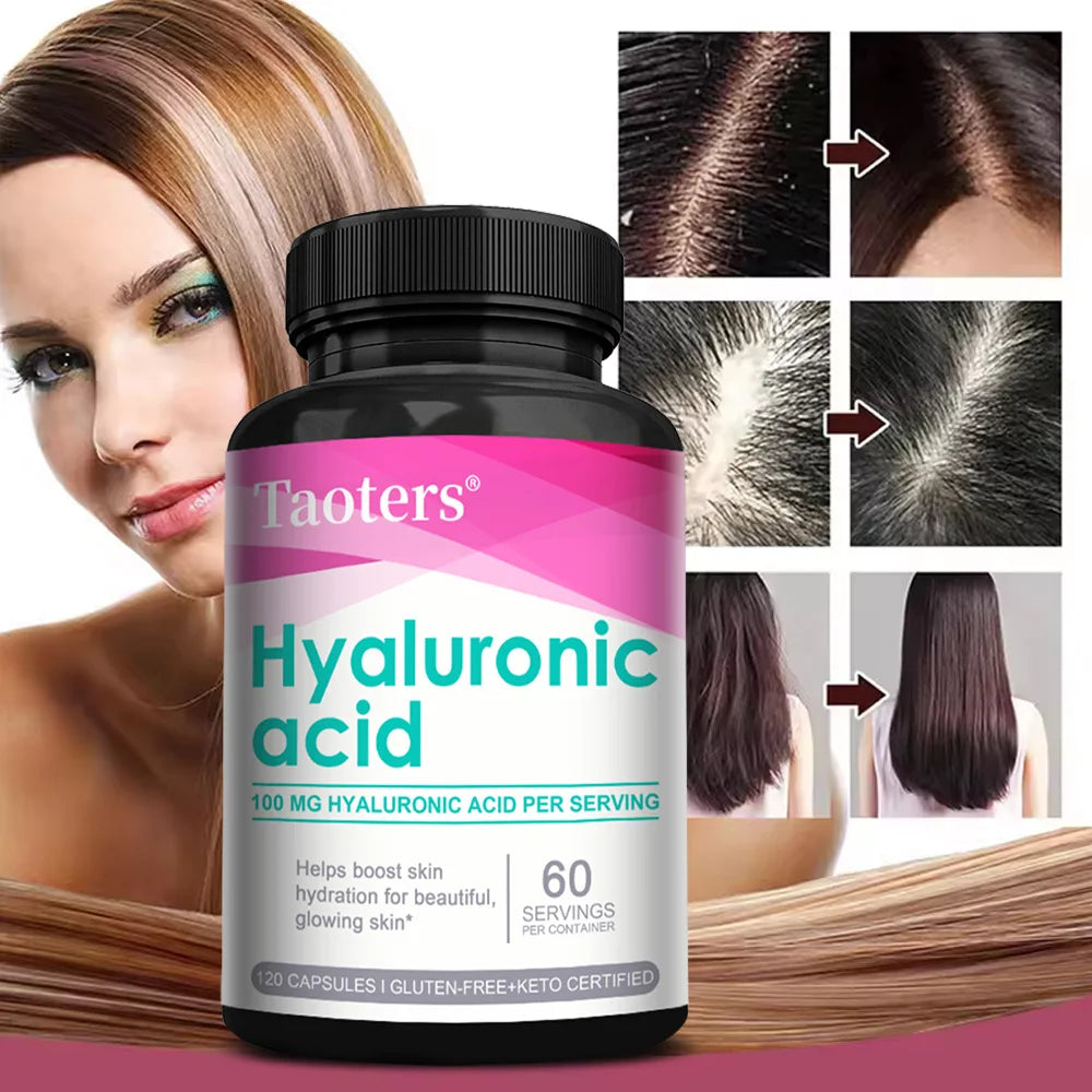 Hyaluronic Acid Capsules – Skin, Joint, Hair & Eye Support Wellness Supplement Qst