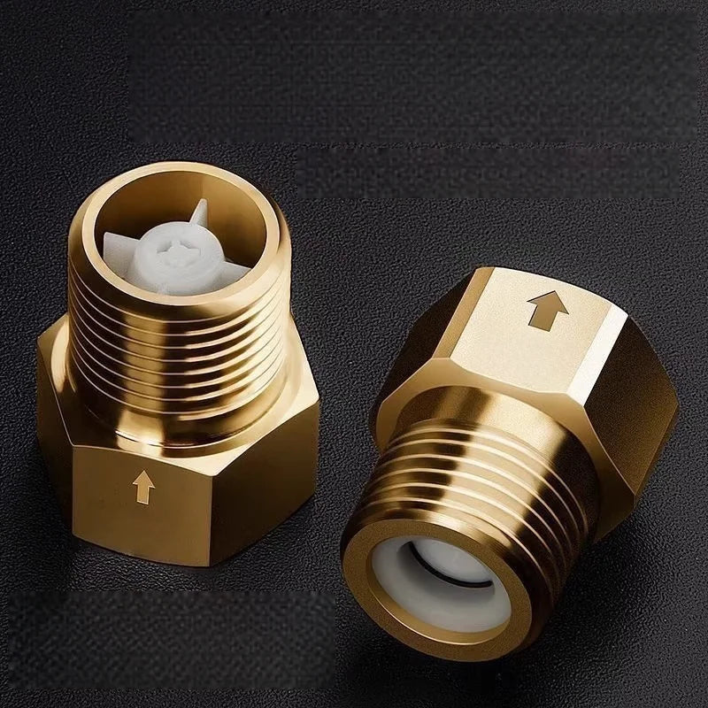 Brass Check Valve G1/2 Thread Anti-Backflow One-Way Valve Plumbing Check Valve Qme