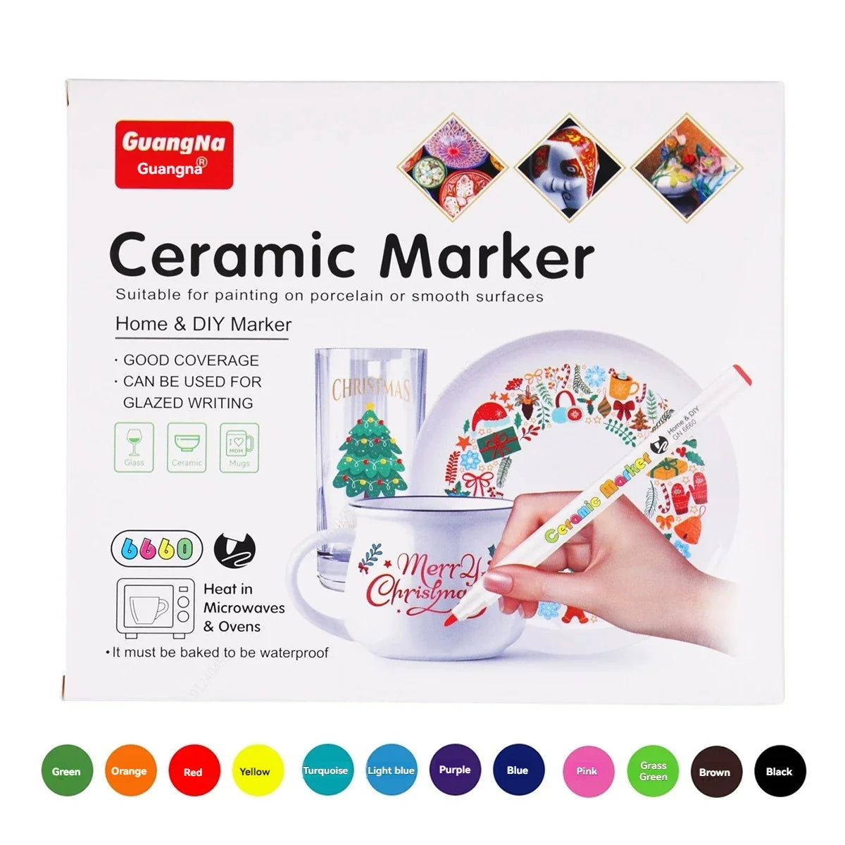 12-Color Ceramic Acrylic Paint Marker Pens – DIY Art Set Acrylic Paint Markers Qme 12 Colors