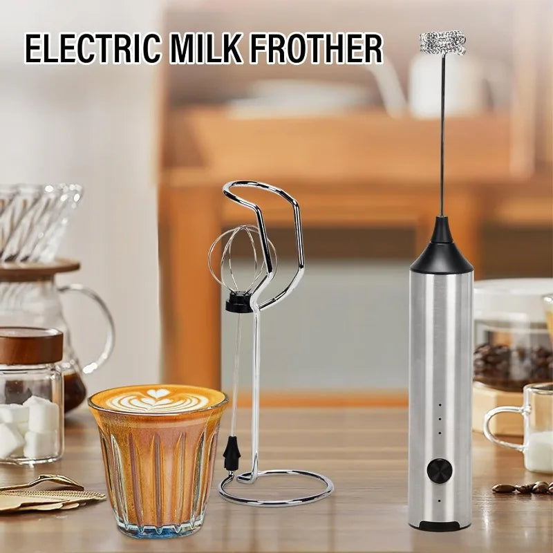 USB Rechargeable Electric Milk Frother & Mini Coffee Whisk Electric Milk Frother Qme