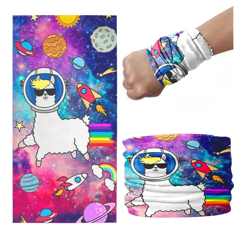 Cute Cartoon Sheep 3D Print Headscarf | 14 Colors, One Size Novelty Hair Scarf Qme