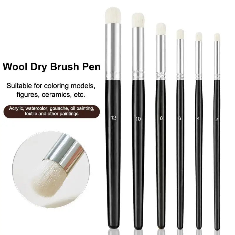 Nylon Miniature Paint Brushes Set – Dry Detailing Art Tools Miniature Paint Brush Set Qme