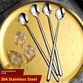 304 Stainless Steel Long Handle Spoon – Coffee & Ice Cream Long Handle Spoon Qme Default Title
